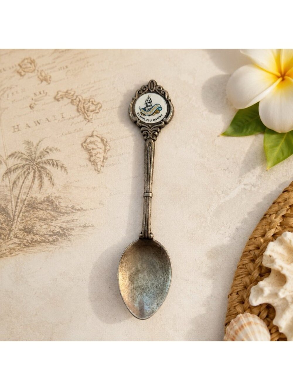 Vintage Collectors World EPAI Silverplated Honolulu Hawaii Souvenir Spoon Travel